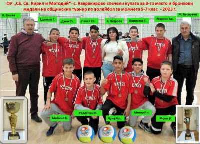ВОЛЕЙБОЛ -НАГРАДИ-2023 - ОУ Св. Св. Кирил и Методи - Кавракирово